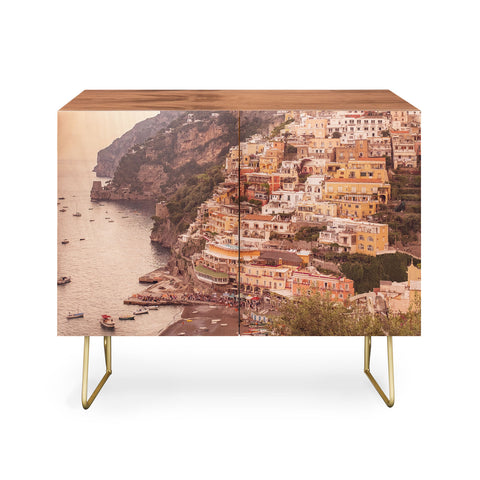 Ninasclicks Positano at sunset Amalfi Coast Credenza