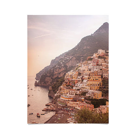 Ninasclicks Positano at sunset Amalfi Coast Poster