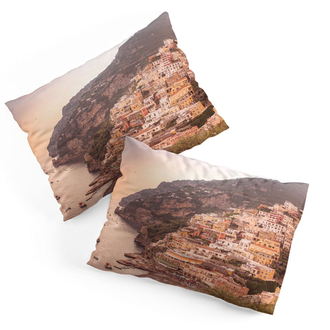 Ninasclicks Positano at sunset Amalfi Coast Pillow Shams