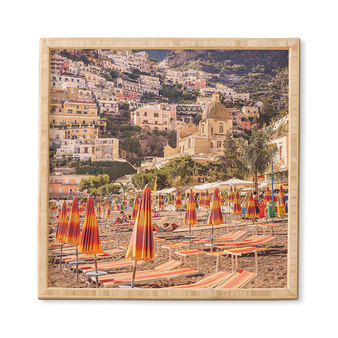 Ninasclicks Positano from the beach Framed Wall Art