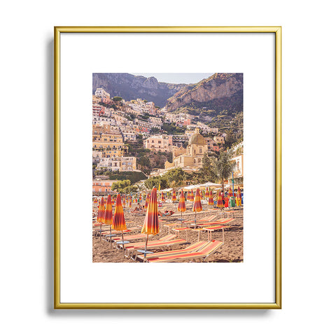 Ninasclicks Positano from the beach Metal Framed Art Print