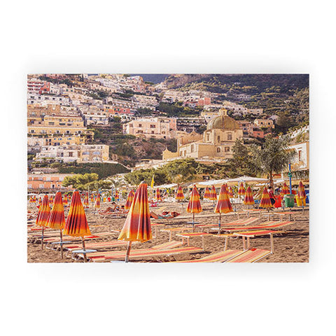 Ninasclicks Positano from the beach Welcome Mat