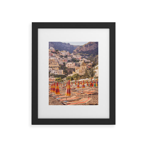 Ninasclicks Positano from the beach Framed Art Print