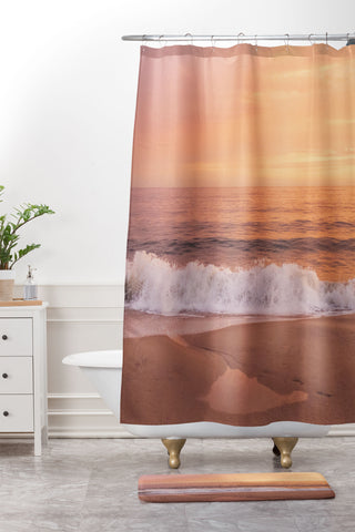 Ninasclicks Sunshine sea good vibes Shower Curtain And Mat
