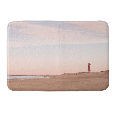 Ninasclicks The beach and the lighthouse Memory Foam Bath Mat
