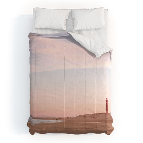 Ninasclicks The beach and the lighthouse Comforter