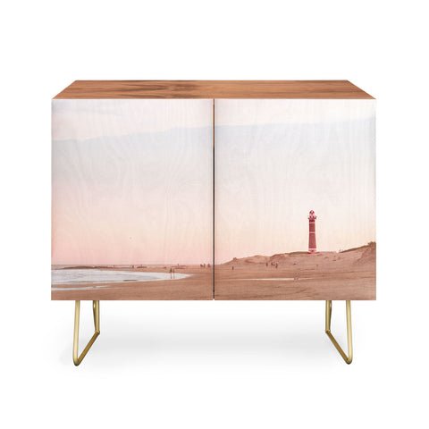 Ninasclicks The beach and the lighthouse Credenza