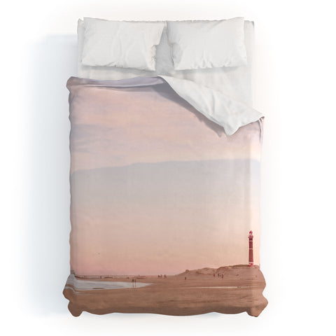 Ninasclicks The beach and the lighthouse Duvet Cover