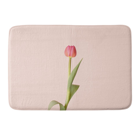 Ninasclicks The pink tulip Floral Memory Foam Bath Mat