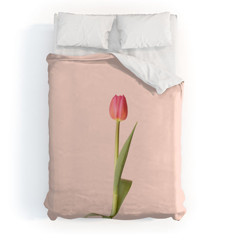 Ninasclicks The pink tulip Floral Duvet Cover
