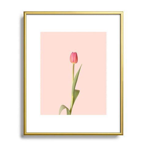Ninasclicks The pink tulip Floral Metal Framed Art Print