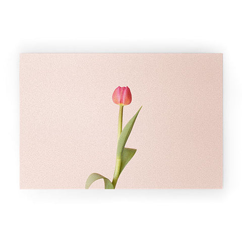 Ninasclicks The pink tulip Floral Welcome Mat
