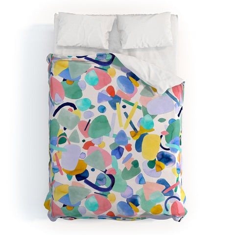 Ninola Design Abstract geometry dream Multicolored Duvet Cover