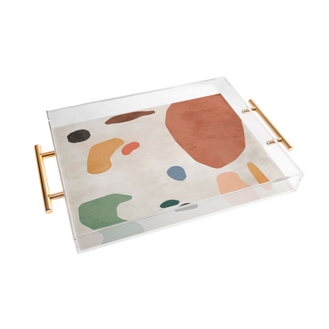 Ninola Design Abstract Shapes Terracota Acrylic Tray