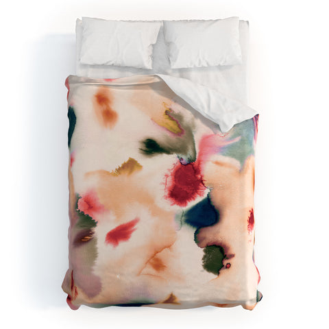 Ninola Design Abstract watercolor Mineral Duvet Cover