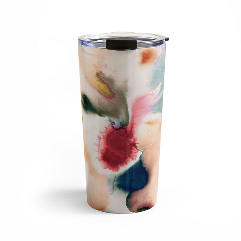 Ninola Design Abstract watercolor Mineral Travel Mug