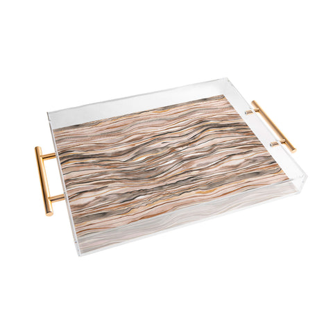 Ninola Design Agate Watercolor Terracota Acrylic Tray