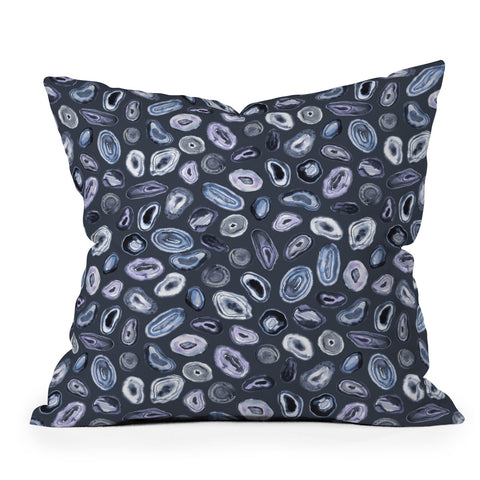 Ninola Design Agathe slices Blue Outdoor Throw Pillow