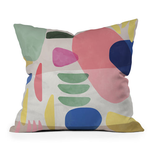 Ninola Design Artful Organic Bold Shapes Outdoor Throw Pillow