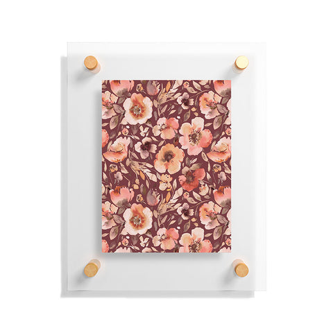 Ninola Design Artistic poppies Autumn Dark Red Floating Acrylic Print