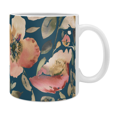 Ninola Design Artistic Poppies Midnight Blue Coffee Mug