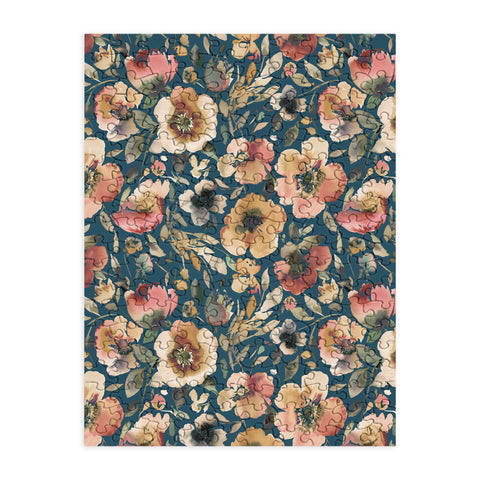 Ninola Design Artistic Poppies Midnight Blue Puzzle