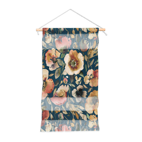 Ninola Design Artistic Poppies Midnight Blue Wall Hanging Portrait