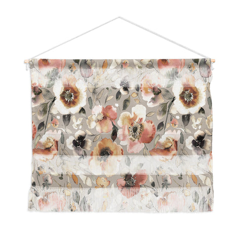 Ninola Design Artistic Poppies Neutral Grey Wall Hanging Landscape