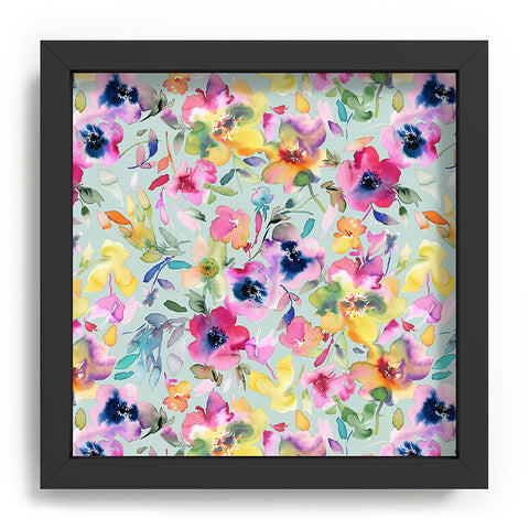 Ninola Design Artistic Summer Floral Color Recessed Framing Square