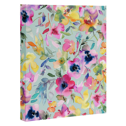 Ninola Design Artistic Summer Floral Color Art Canvas