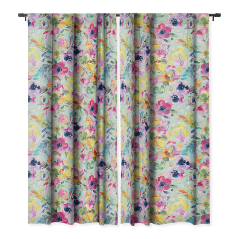 Ninola Design Artistic Summer Floral Color Blackout Non Repeat