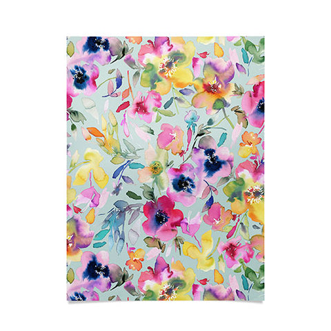Ninola Design Artistic Summer Floral Color Poster