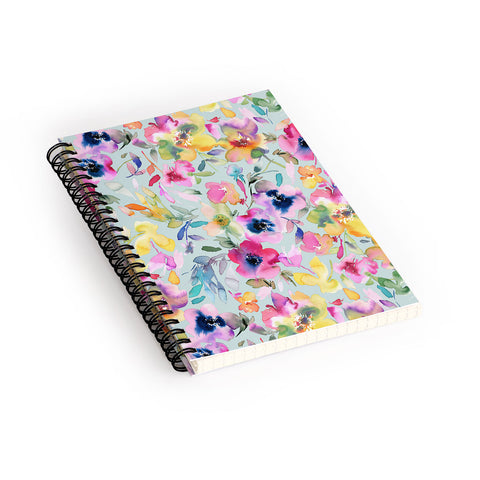 Ninola Design Artistic Summer Floral Color Spiral Notebook