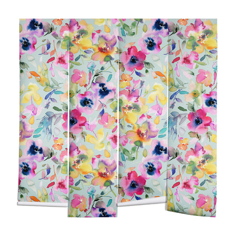 Ninola Design Artistic Summer Floral Color Wall Mural