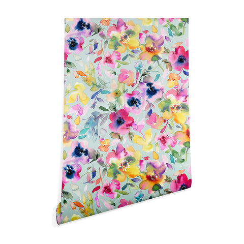 Ninola Design Artistic Summer Floral Color Wallpaper