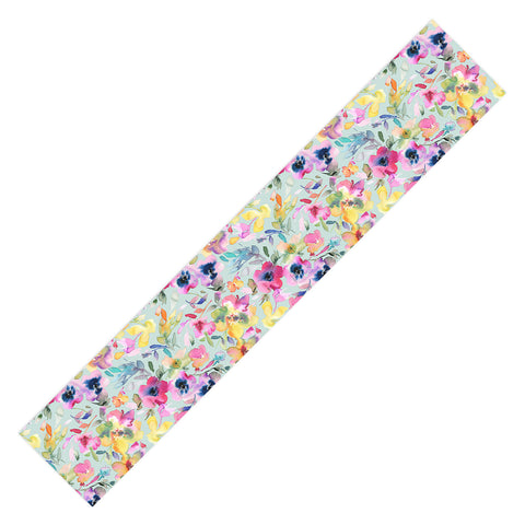 Ninola Design Artistic Summer Floral Color Table Runner