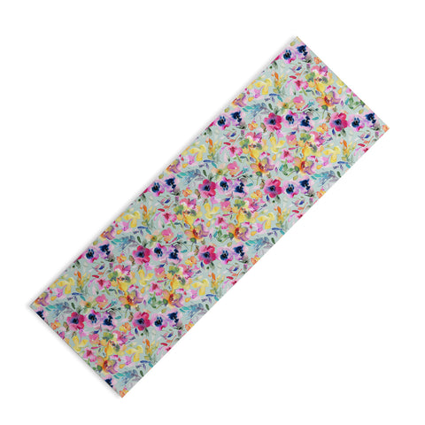 Ninola Design Artistic Summer Floral Color Yoga Mat
