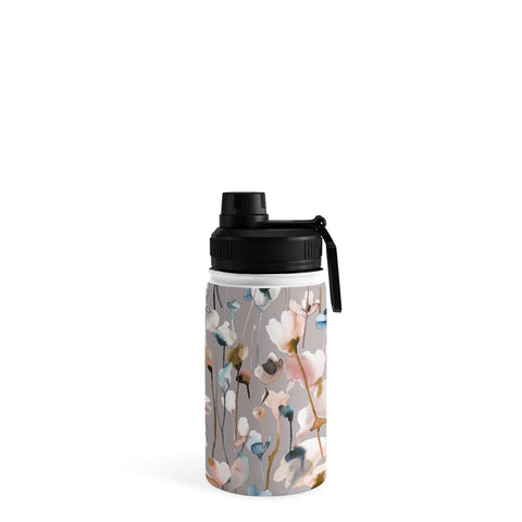 Ninola Design Artistic Wild Flowers Winter Neutral Water Bottle