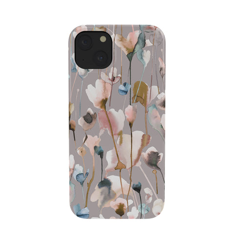 Ninola Design Artistic Wild Flowers Winter Neutral Phone Case
