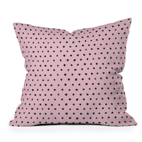 Ninola Design Artsy dots pink Outdoor Throw Pillow
