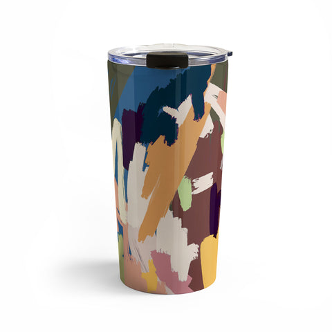 Ninola Design Artsy Mineral Landscape Blue Travel Mug