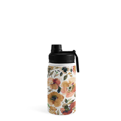 Ninola Design Artsy Poppies Gold Renaisance Water Bottle