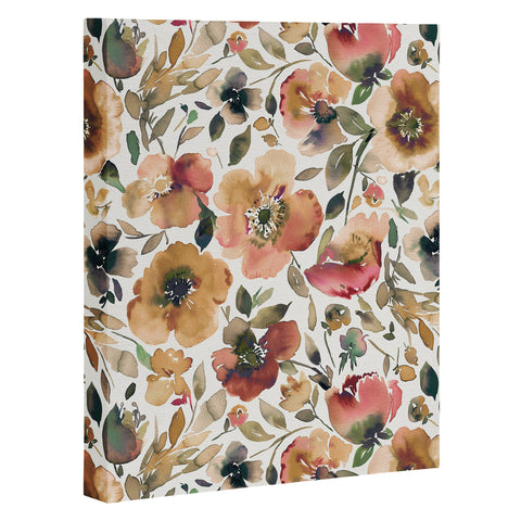 Ninola Design Artsy Poppies Gold Renaisance Art Canvas