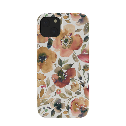Ninola Design Artsy Poppies Gold Renaisance Phone Case