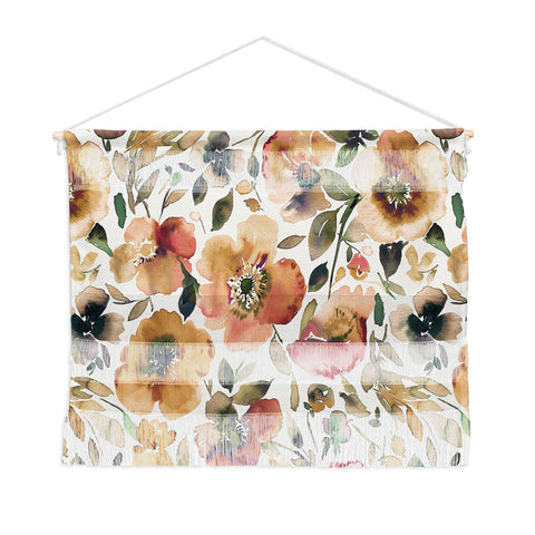 Ninola Design Artsy Poppies Gold Renaisance Wall Hanging Landscape