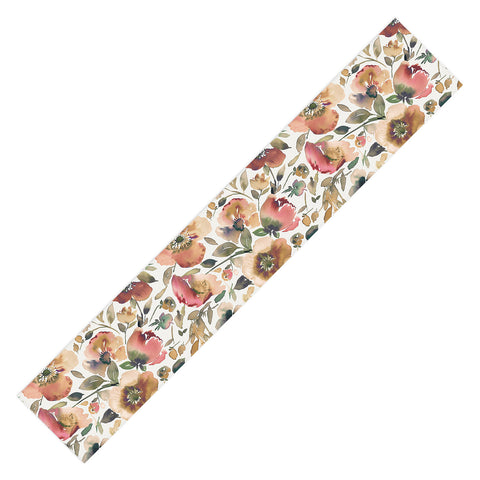Ninola Design Artsy Poppies Gold Renaisance Table Runner