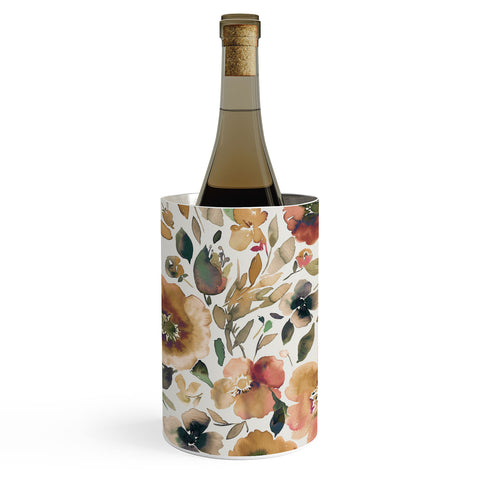Ninola Design Artsy Poppies Gold Renaisance Wine Chiller