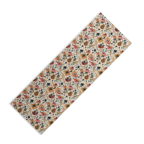 Ninola Design Artsy Poppies Gold Renaisance Yoga Mat