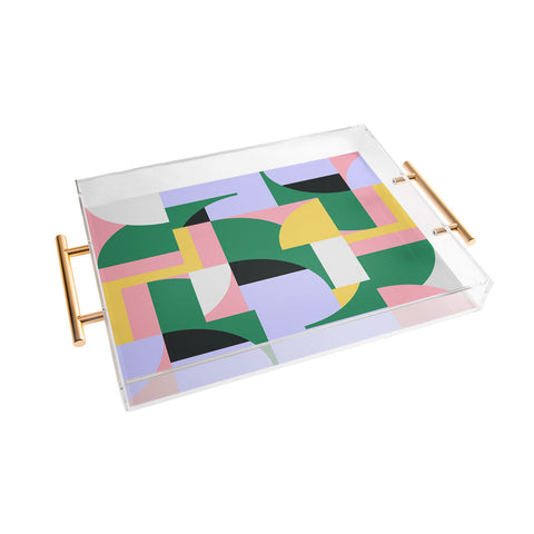 Ninola Design Bauhaus Shapes Spring Acrylic Tray