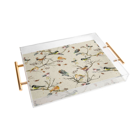 Ninola Design Birds Tree Classic Cottage Acrylic Tray